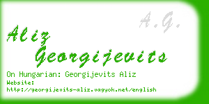 aliz georgijevits business card